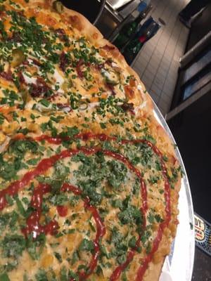 The loaded potato and elotes. Holy Jesus!