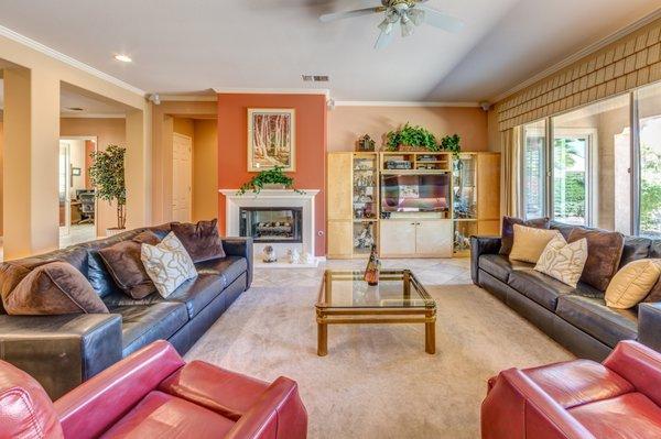 Gorgeous Dorado Model in Sun City Shadow Hills! Highly upgraded with a superior finished garage.