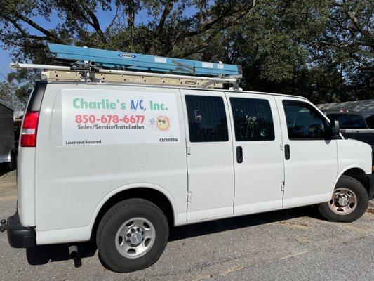Charlie's A/C Inc service van