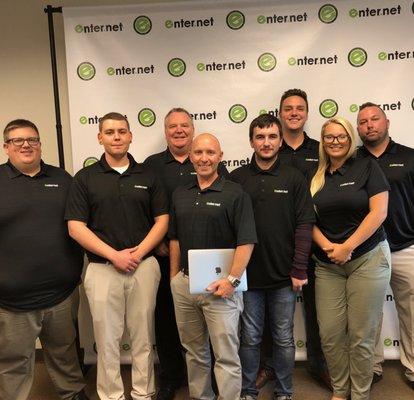 Lookin' good in the new matching black Enter.Net polo shirts