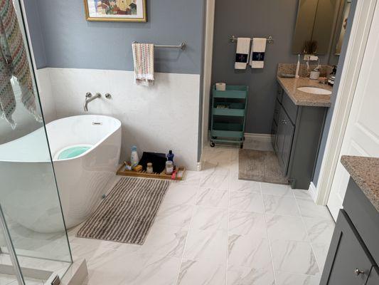 A bathroom cleaned by our professional team