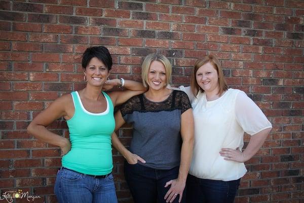 Stylist Kristina Hall, Tammy Kelly, and Kelly Pressley