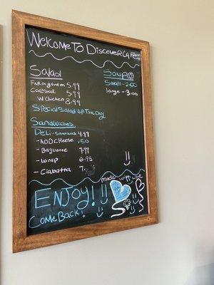 Look at these prices! Come and get a wonderful lunch. They have daily specials