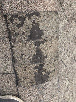 Shingle damage!