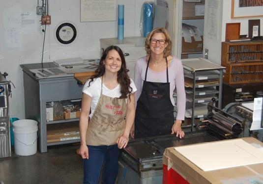 Camden & Monique at work in the studio