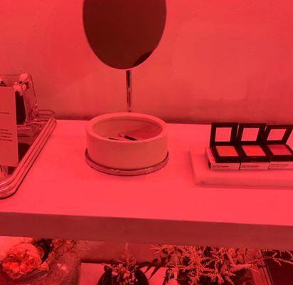 Cosmetics, floral arrangements