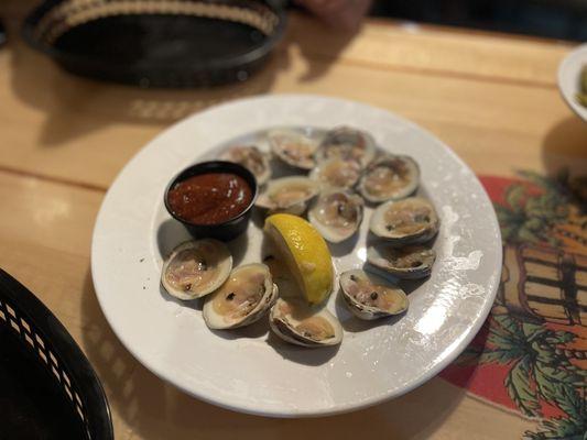 Raw dozen clams