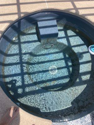 1 year after. Stains that won't go away. It used to be blue