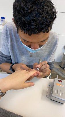 Bin the nail technician