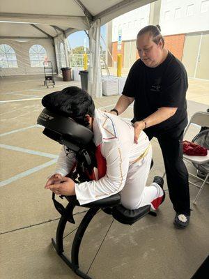 Chair massage event