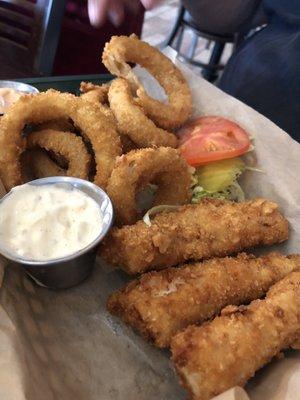 Fried Fish & Homeade Onion rings- sooooo good!!