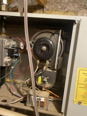 Induced motor change out and mother board