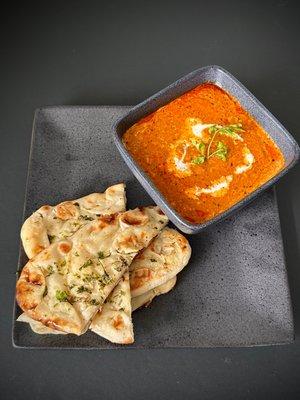 Butter Chicken with Garlic Naan