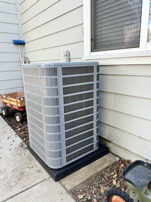 NEW AC UNIT INSTALLED BY UEC HEATING AND AC.