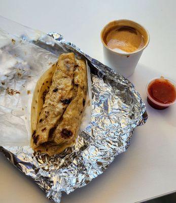 Breakfast Burrito and Cortado