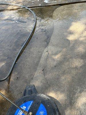 Pressure Washing service in progress