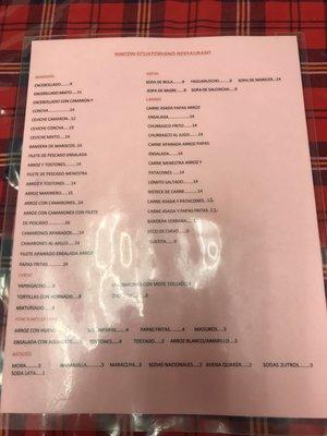 Boosting your local economy with this menu pic!