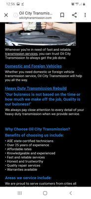 Oil City Transmission
