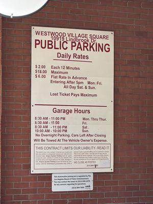 Westwood Village Square Parking