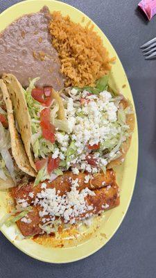 This is the Mexican plate but had a bad taste to the meat