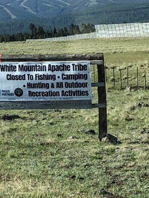 White Mountain Apache Tribe lakes are closed to fishing & camping because of covid-19