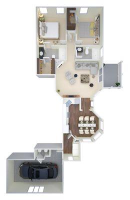 923 Jasmine, 2277, 2267 Shamrock 2 bedroom floor plan