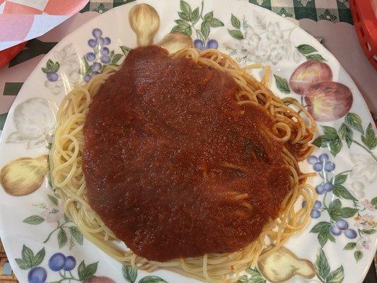 Half order of spaghetti