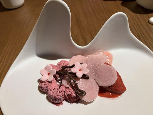 Cherry blossom dessert