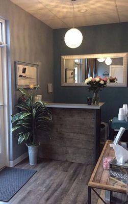 Katelynn's Esthetics beautiful waiting area. Located inside The Style Bar Spa.