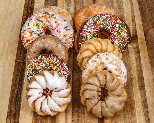 Large assortment of donuts