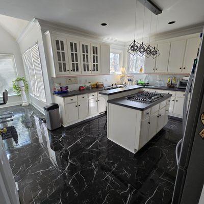 Our clients were very pleased with their kitchen and we continue to keep their home looking fresh and spotless.