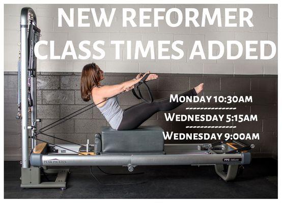 New Reformer Classes added!