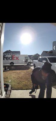 The picture of the driver putting out the one item and not all of my boxes.