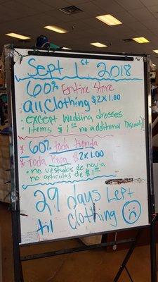 The writing's on the wall...and the sign