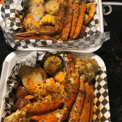 Garlic snow crab and shrimp
