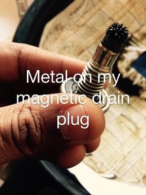 Magnetic Drain Plug Coated In Metal