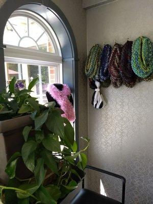 Beautiful scarves made by Robin.