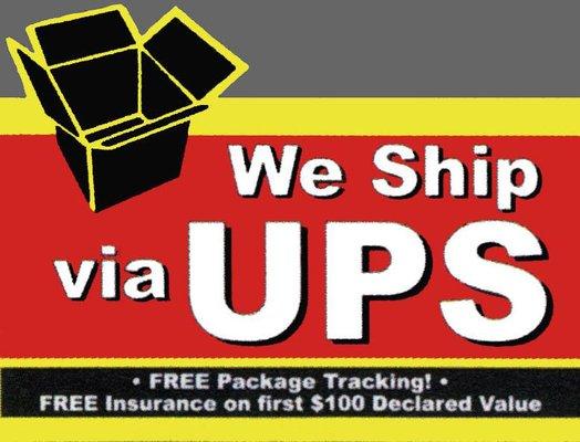 We are now shipping UPS! Bring in your packages today. FREE Drop off!
