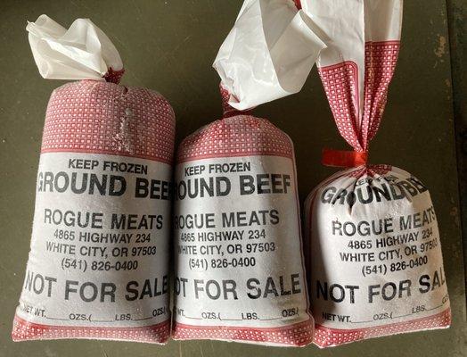 The ground beef was not packaged consistently