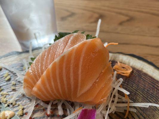 Salmon sashimi