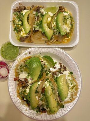 7 super tacos $4.50 ea: ASADA, CARNITAS, PASTOR, BARBACOA, CHORIZO, LENGUA, CABEZA - January 2025