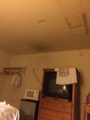 Dark spot on the ceiling over the microwave?
