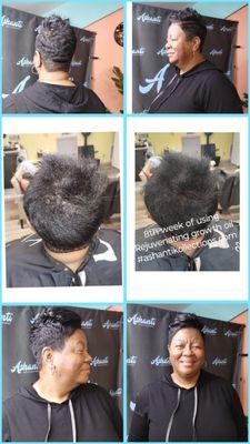 See the difference in your hair growth with the Rejuvenating growth oil by AshantiKollections!