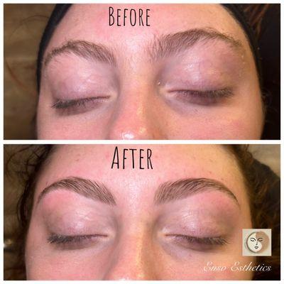 Brow lamination and wax