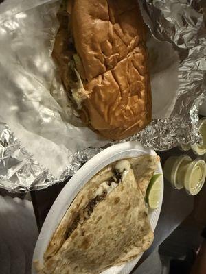 Torta de Fajita and Fajita Quesadilla