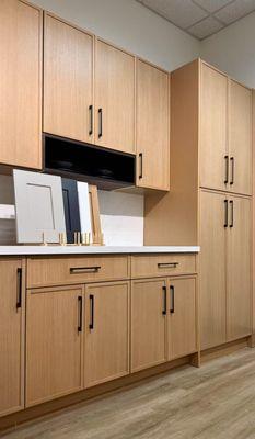 White Oak Slim Shaker Frameless Cabinets