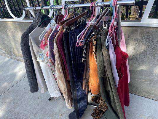 One of the clothing racks.