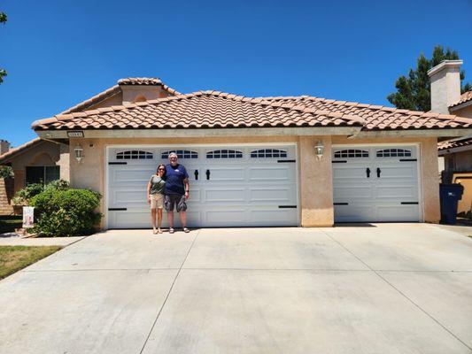 A photo of our happy customer after a job completion.