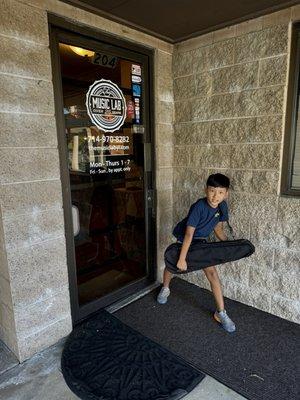 Birthday Boy ready to play the violin 09.16.24