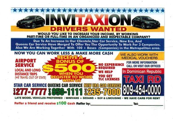 We're looking for drivers to transport our most prominent clients! We offer airport pickup and drop-off services, medical transportation, an